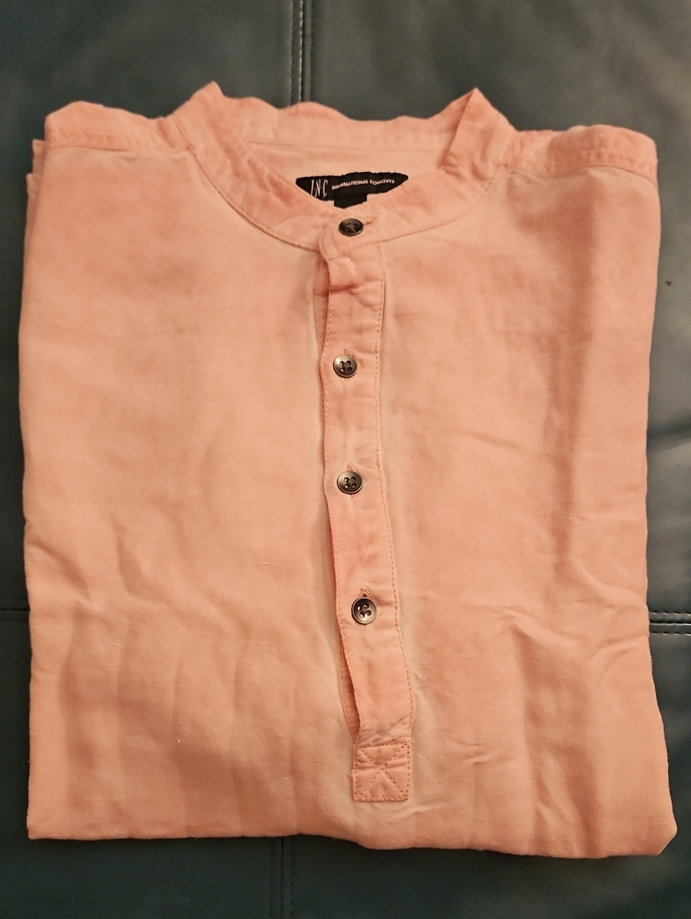 INC International Concepts Men's Light Pink Long-Sleeve Henley